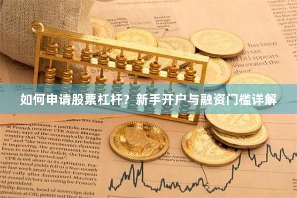 如何申请股票杠杆?新手开户与融资门槛详解